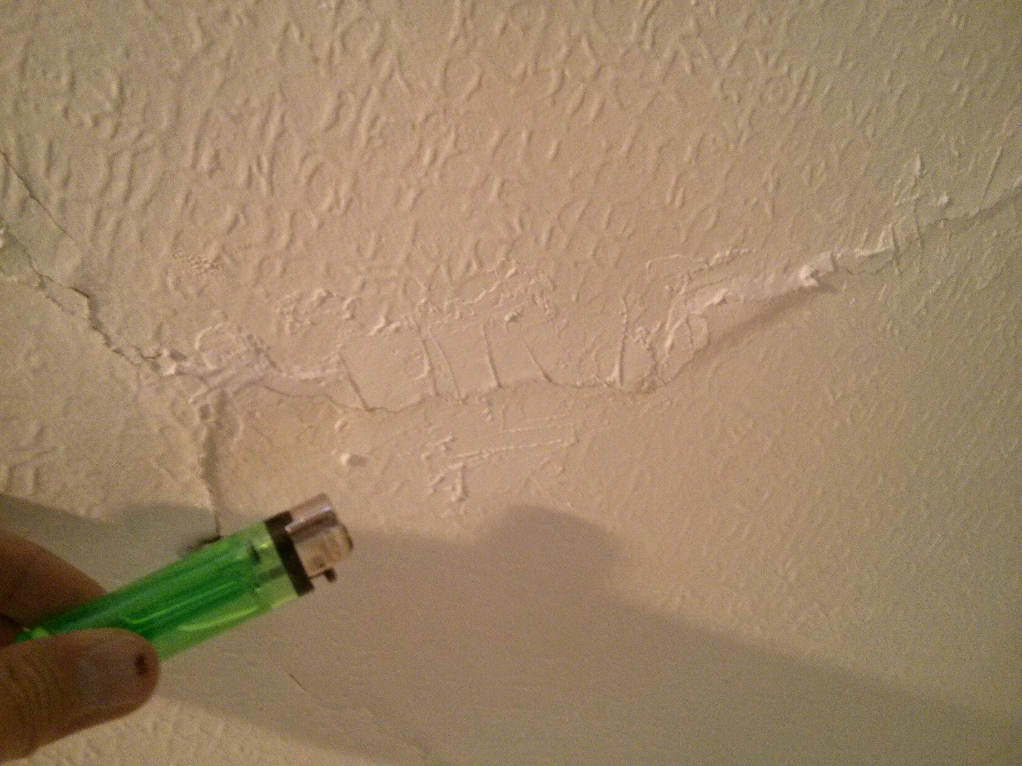 plaster   Quick repair for cracked wallpapered ceiling   Home