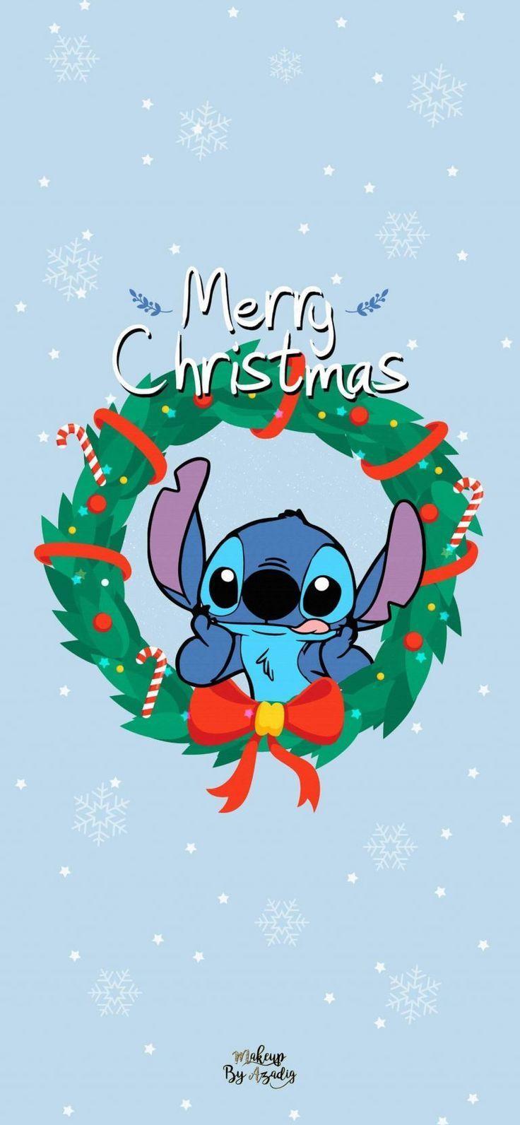 Fond D Cran Disney Stitch Christmas Wallpaper