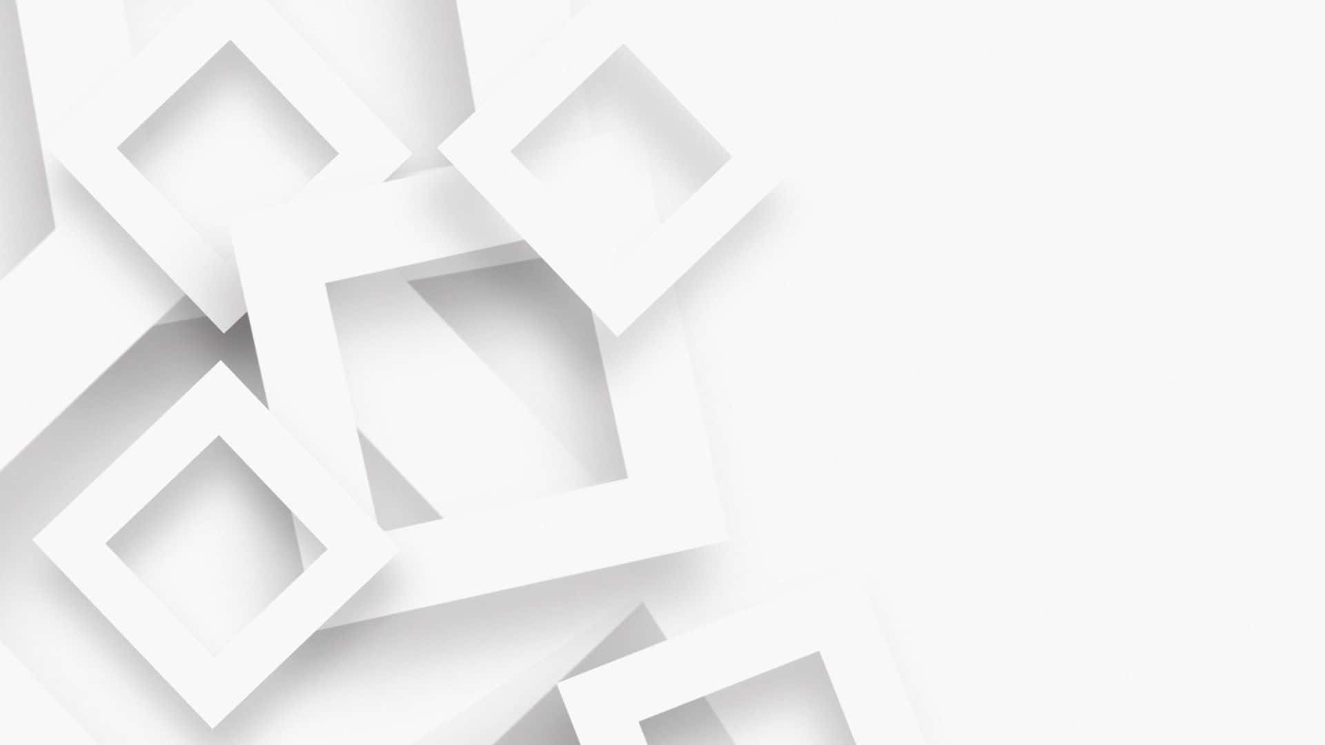 X Abstract Hollow White Cubes Wallpaper