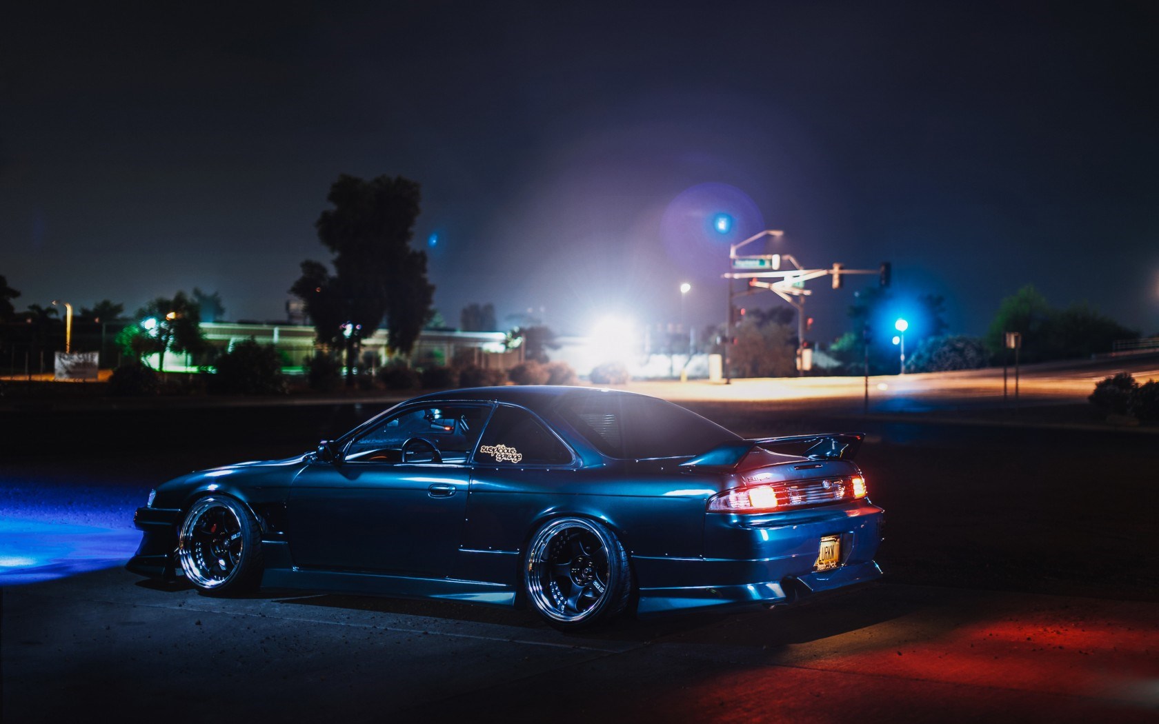  HD Hintergrundbilder Nissan Silvia S14 240sx Auto Tuning Nacht