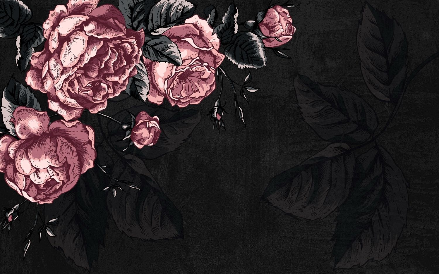 Black Flower Wallpaper