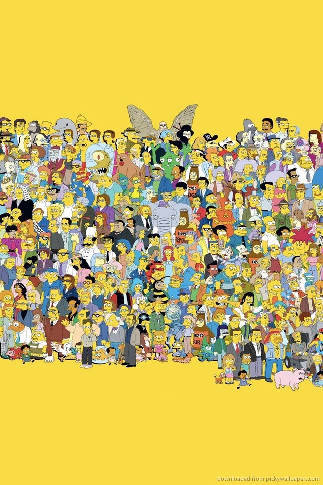 Simpsons Characters Wallpaper For iPhone