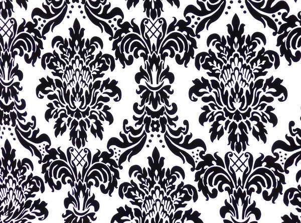 Wallpaper Velvet Flocked Design With Color Black And White
