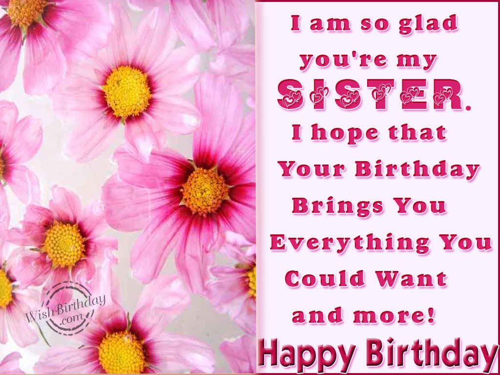 Happy BirtHDay Sister Quotes Sky HD Wallpaper