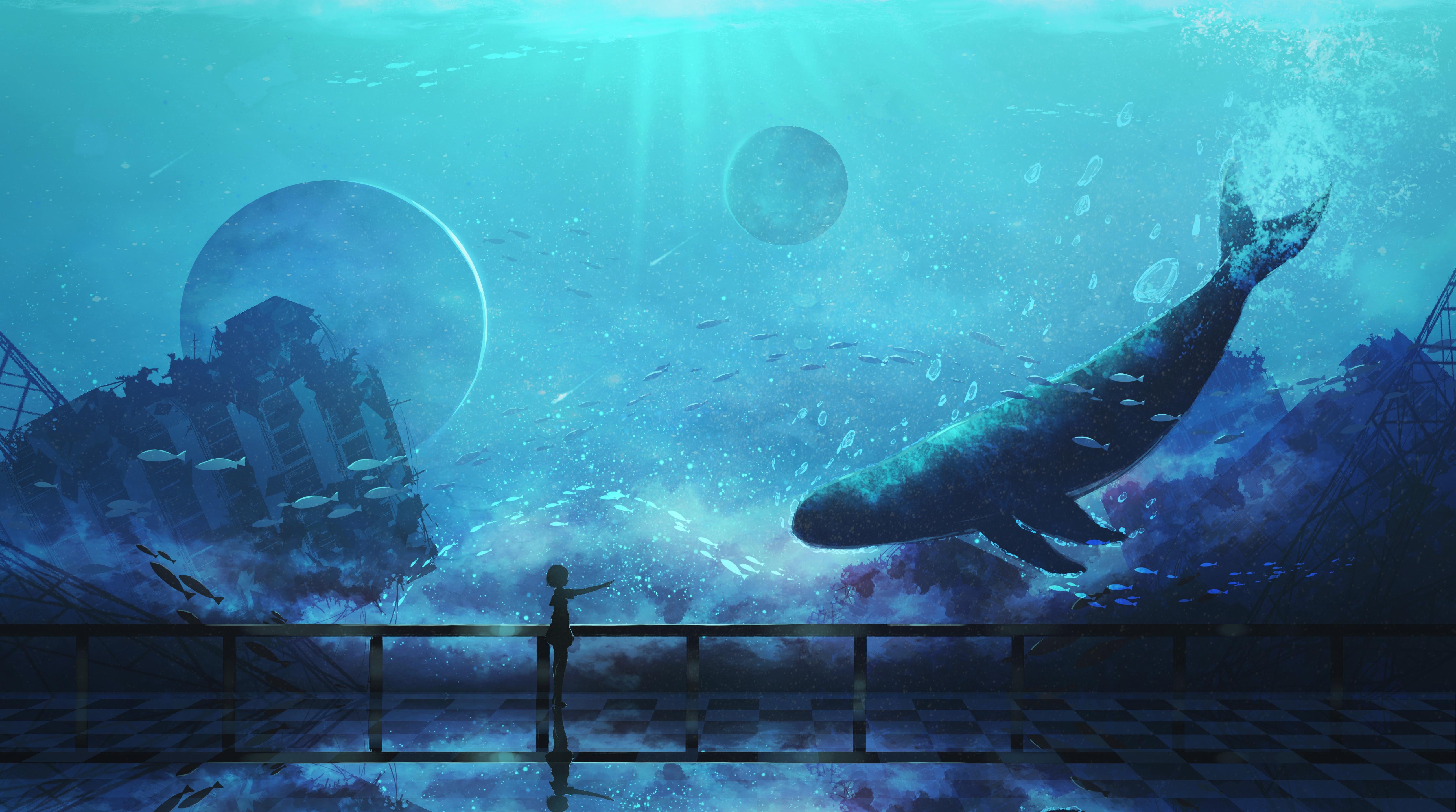 Anime Underwater HD Wallpaper And Background