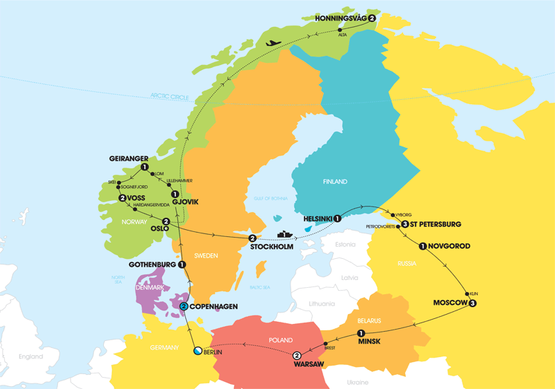 Map Of Sweden Norway And Finland