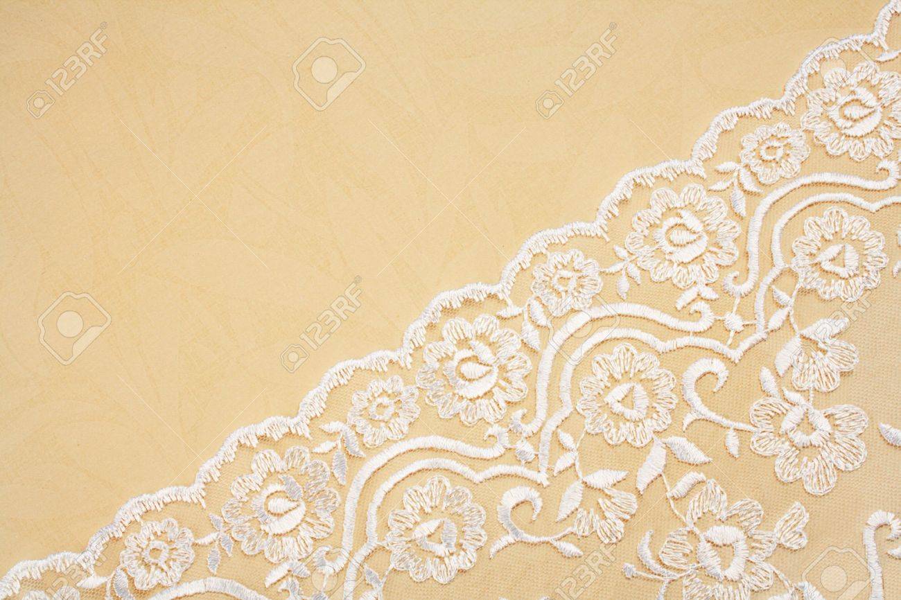 Abstract Wedding Background Decorated With Lace Stock Photo