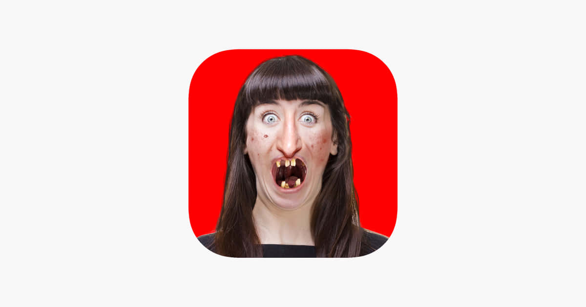 Ugly Funny Girl White Wallpaper