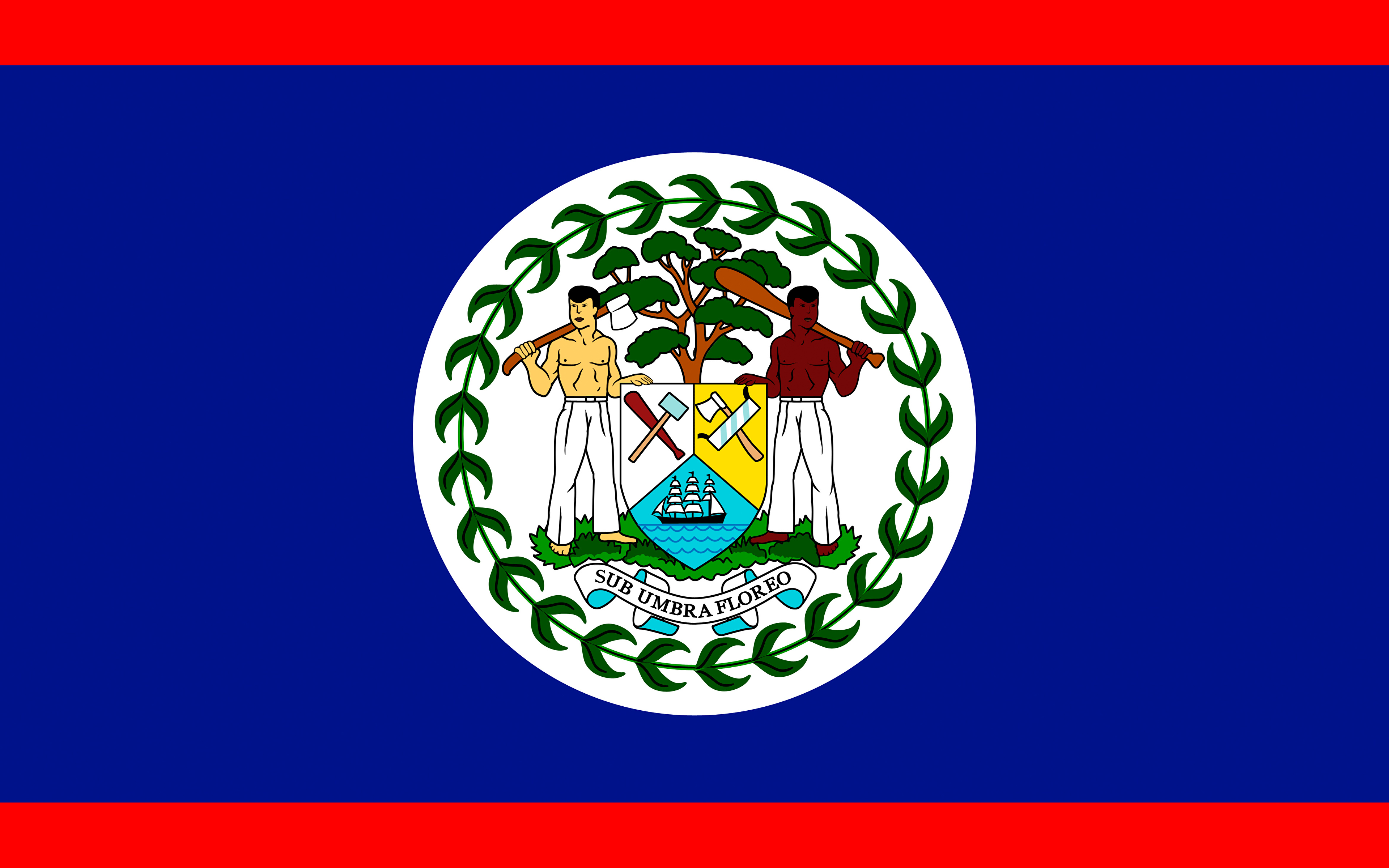 Wallpaper Belize Flag