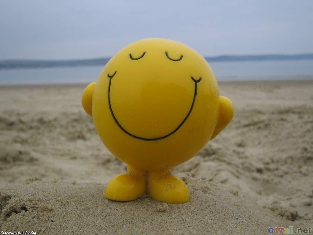 Happy smile on the beach wallpaper 17194   Open Walls