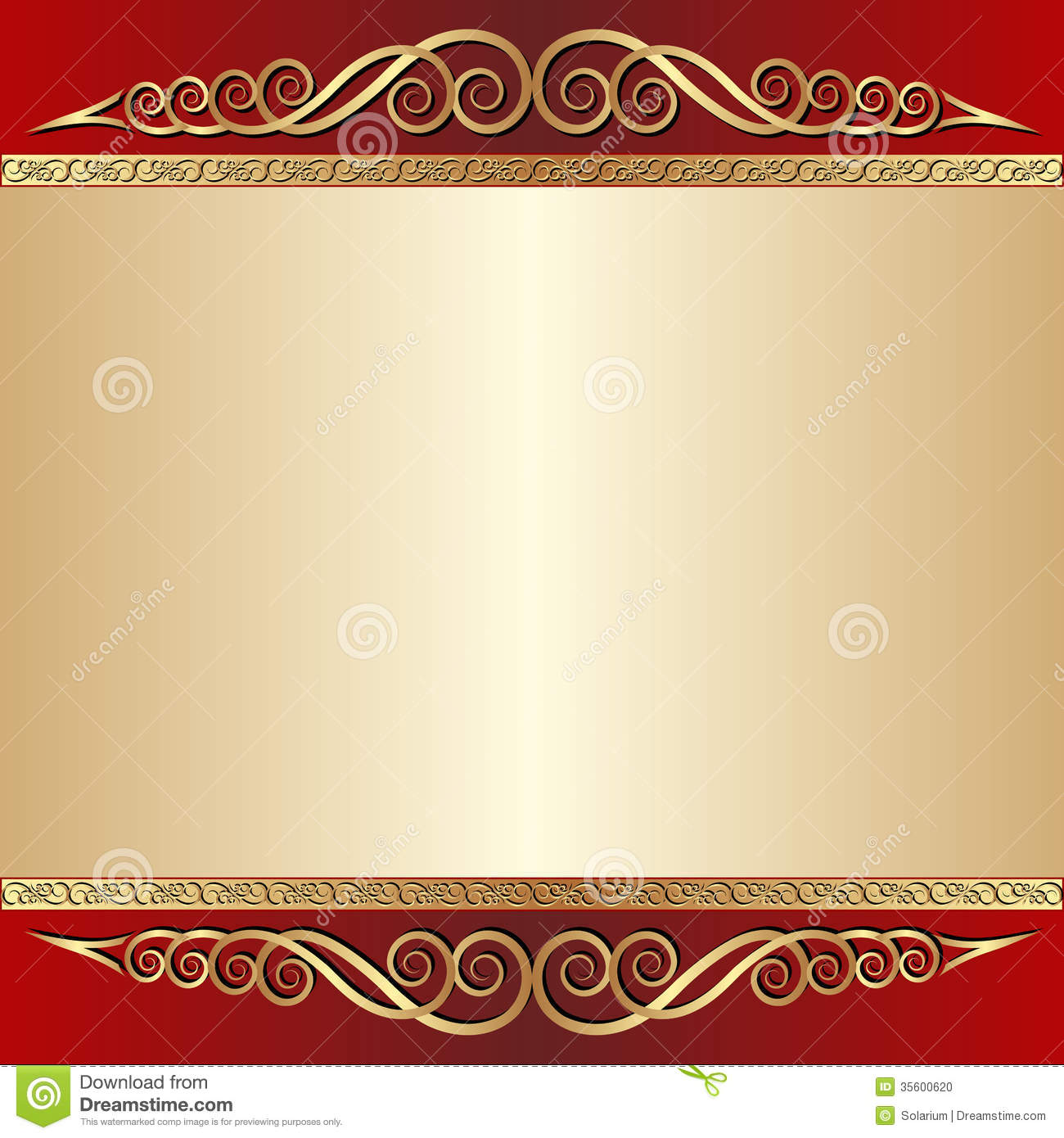 Maroon And Gold Border Background