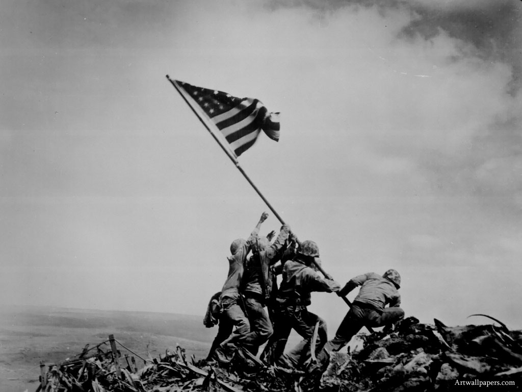 Artwallpaper Gt Raising The Flag At Iwo Jima Wallpaper