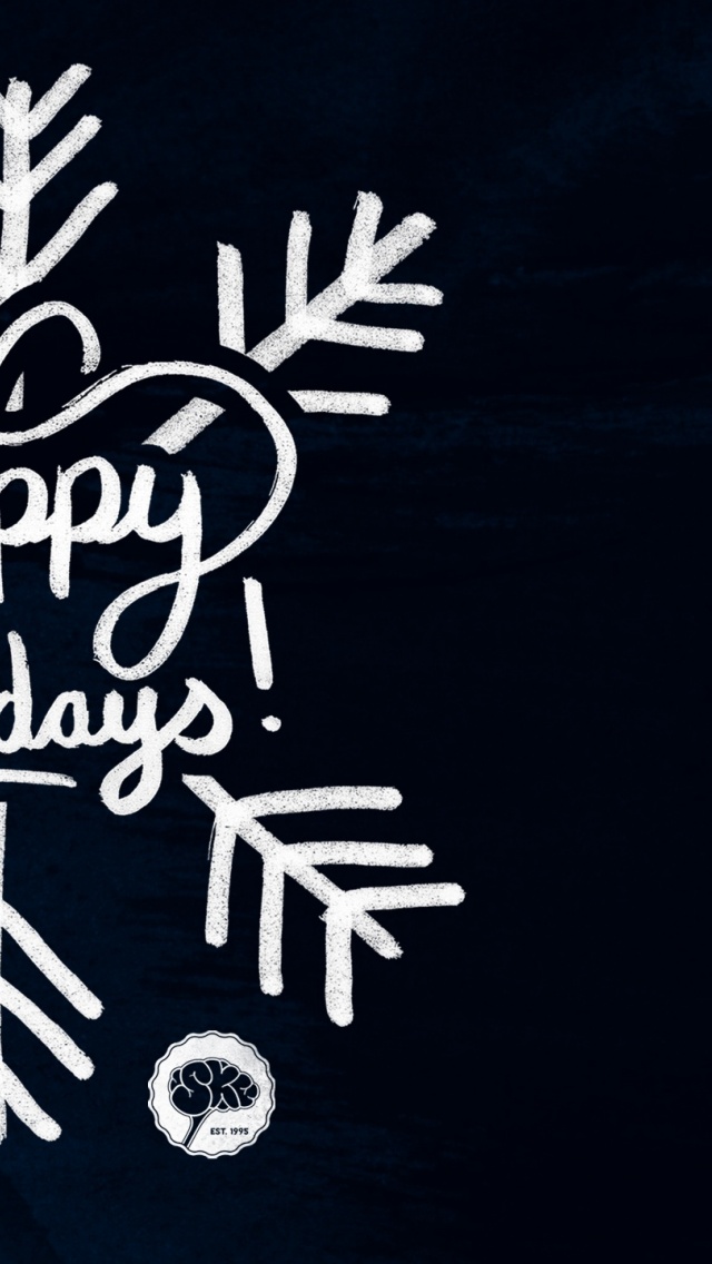 Holiday Hand Lettering iPhone Wallpaper