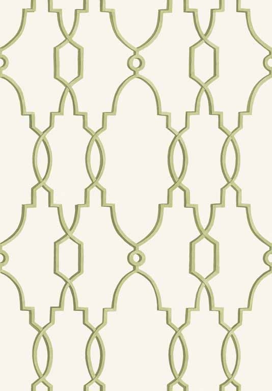 Green Trellis Wallpaper