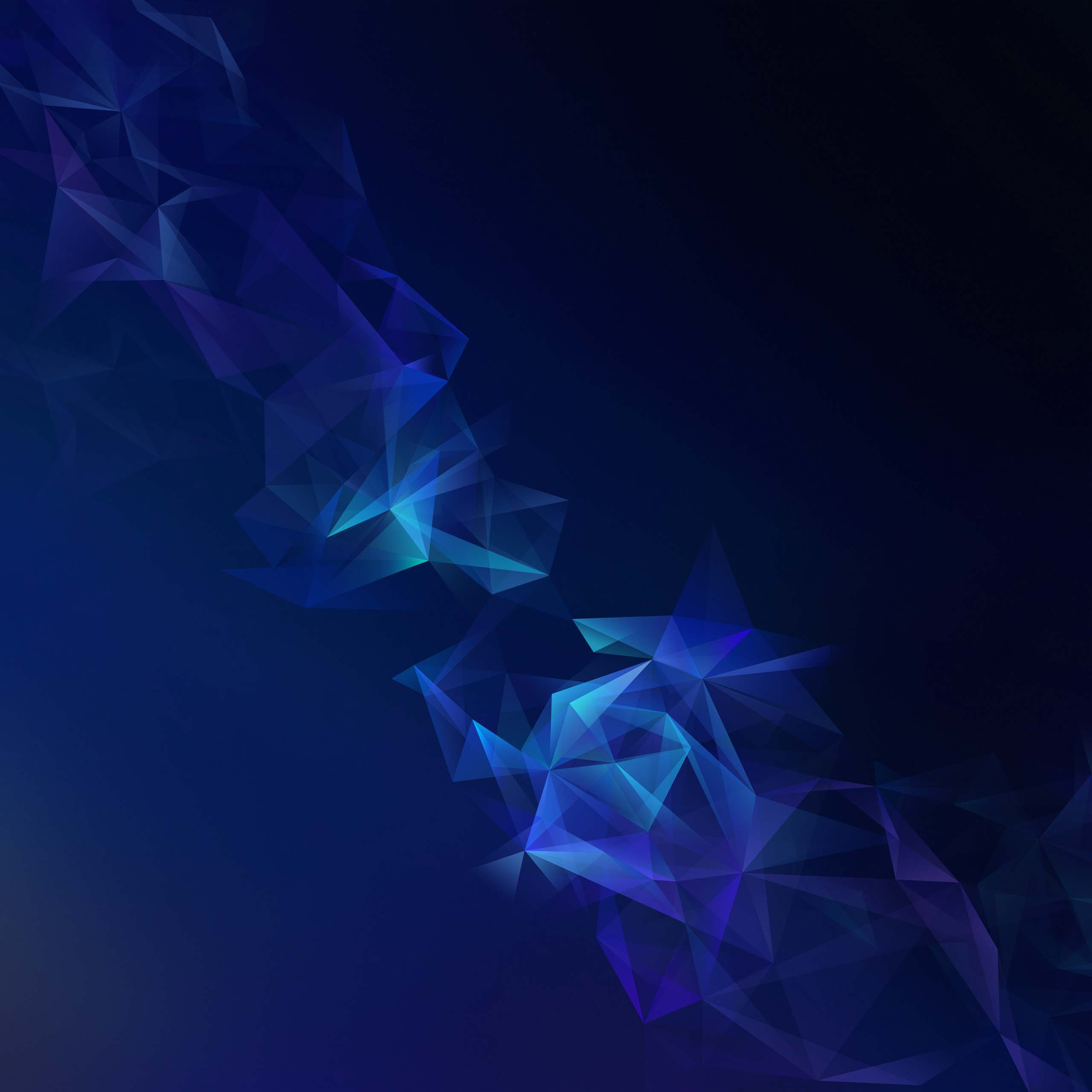 Blue Smoke Samsung Galaxy S9 Stock Low Poly