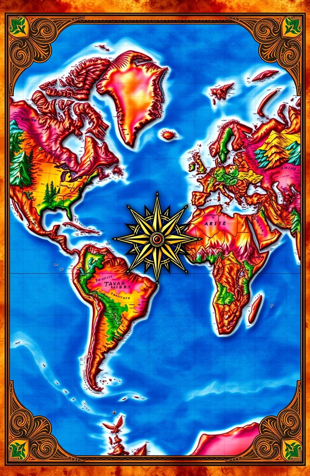 World Map Hd Wallpaper