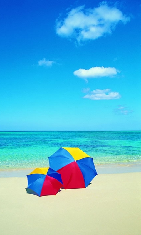 Windows Phone Wallpaper Beach Umbrellas