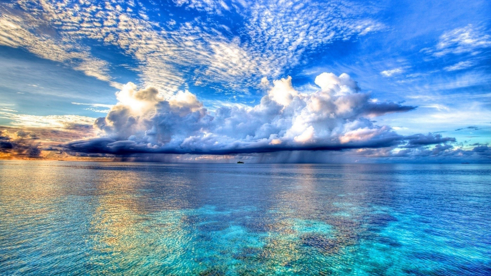Beautiful Sky And Beach Wallpaper Download Wallpaper with 1920x1080