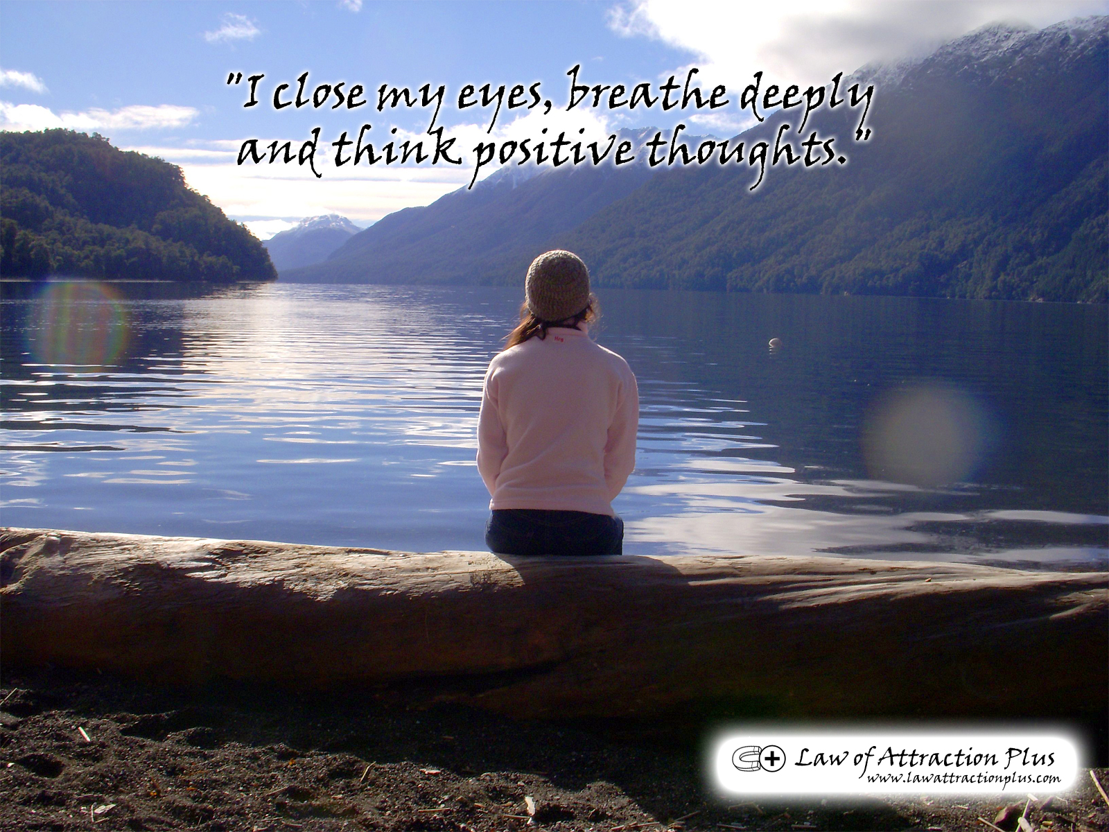 Close My Eyes Breathe Deeply And Think Positive Thoughts Wallpaper
