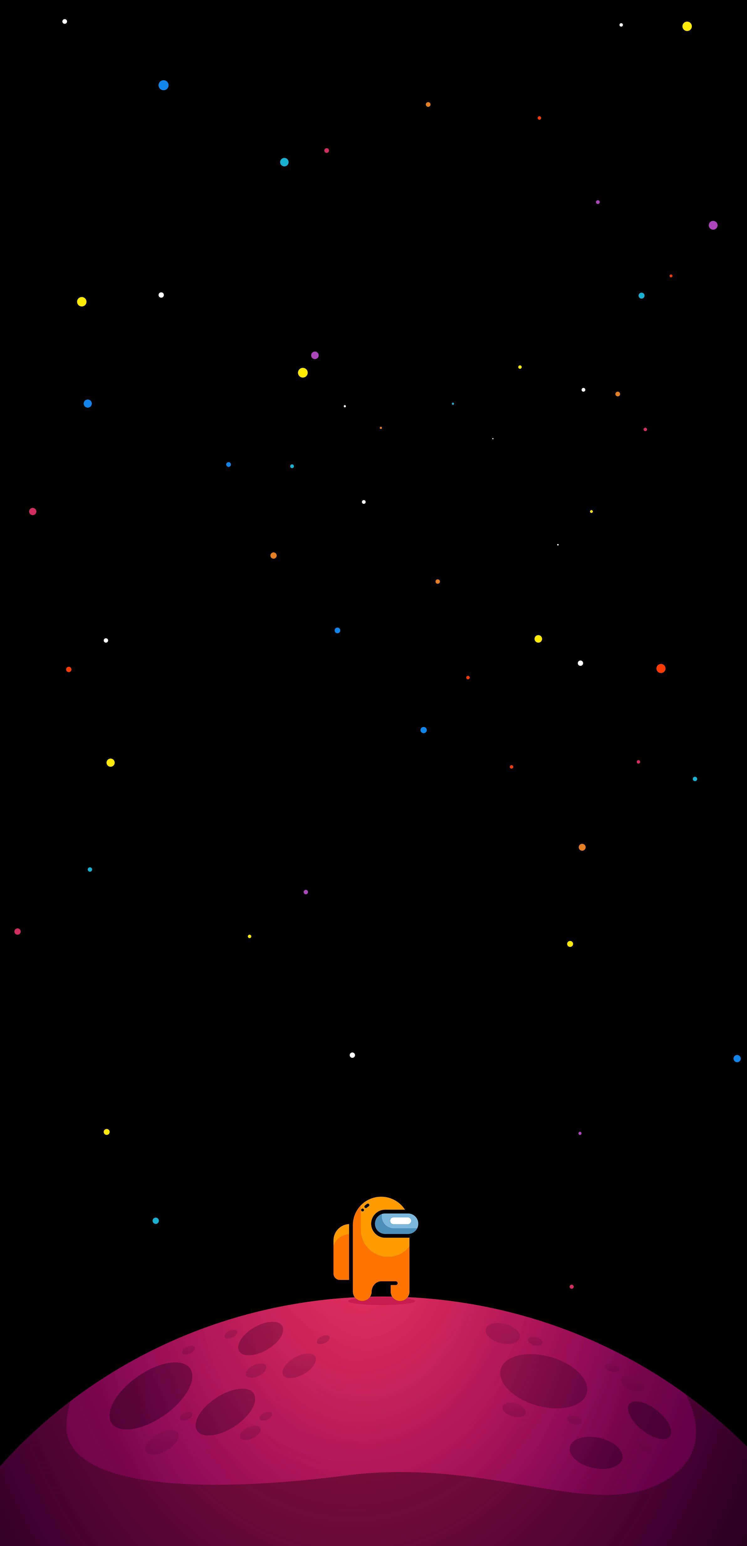 Among Us Space Background Wallpaper