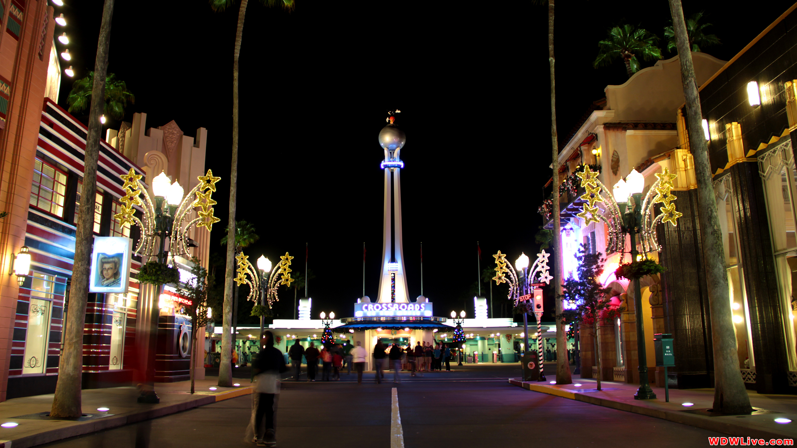 Crossroads Of The World Christmastime On Hollywood Boulevard