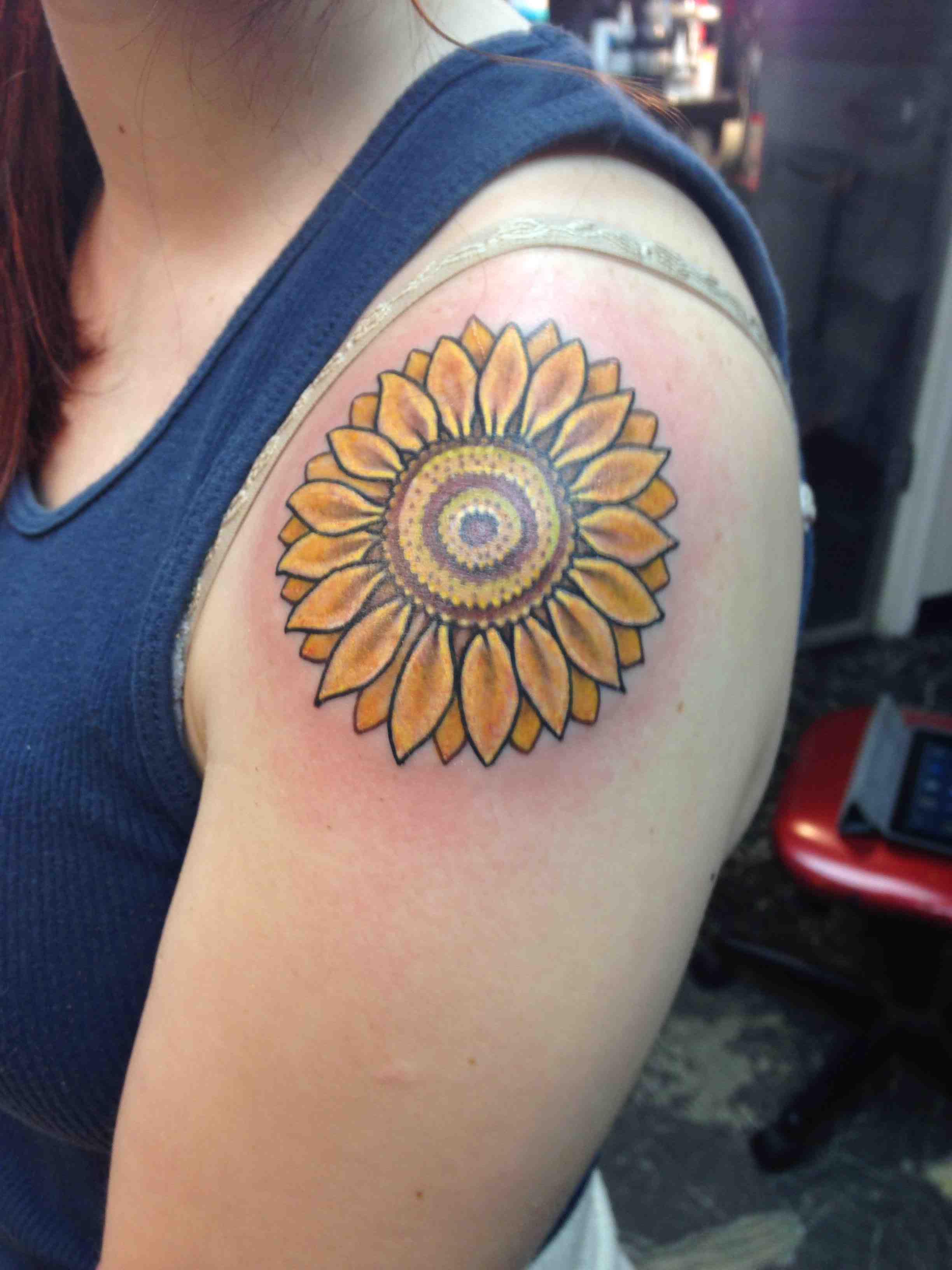 Sunflower By Court At Norristown Tattoo Pany Pa