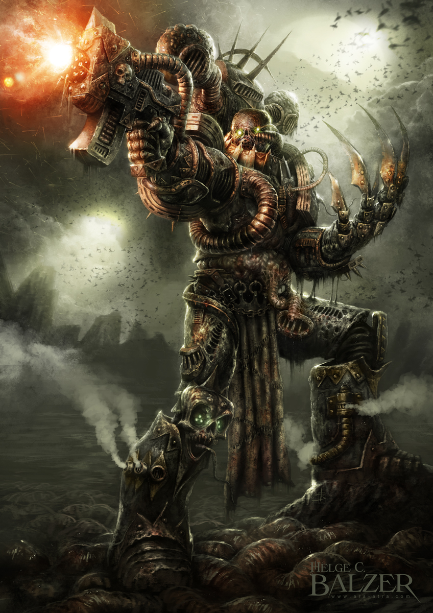 Nurgle   Chaos Space Marine by helgecbalzer on