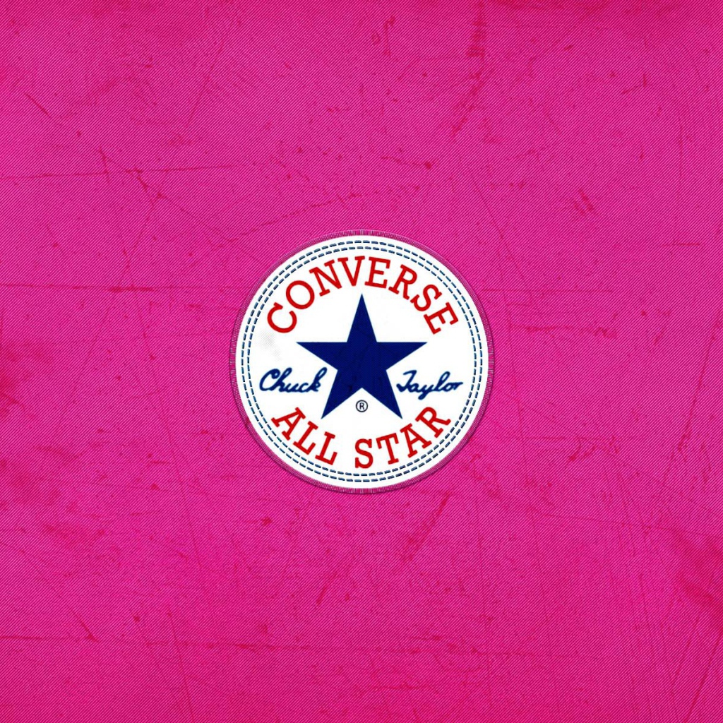Desktop wallpapers Brands Converse logo in pink background 1024x1024