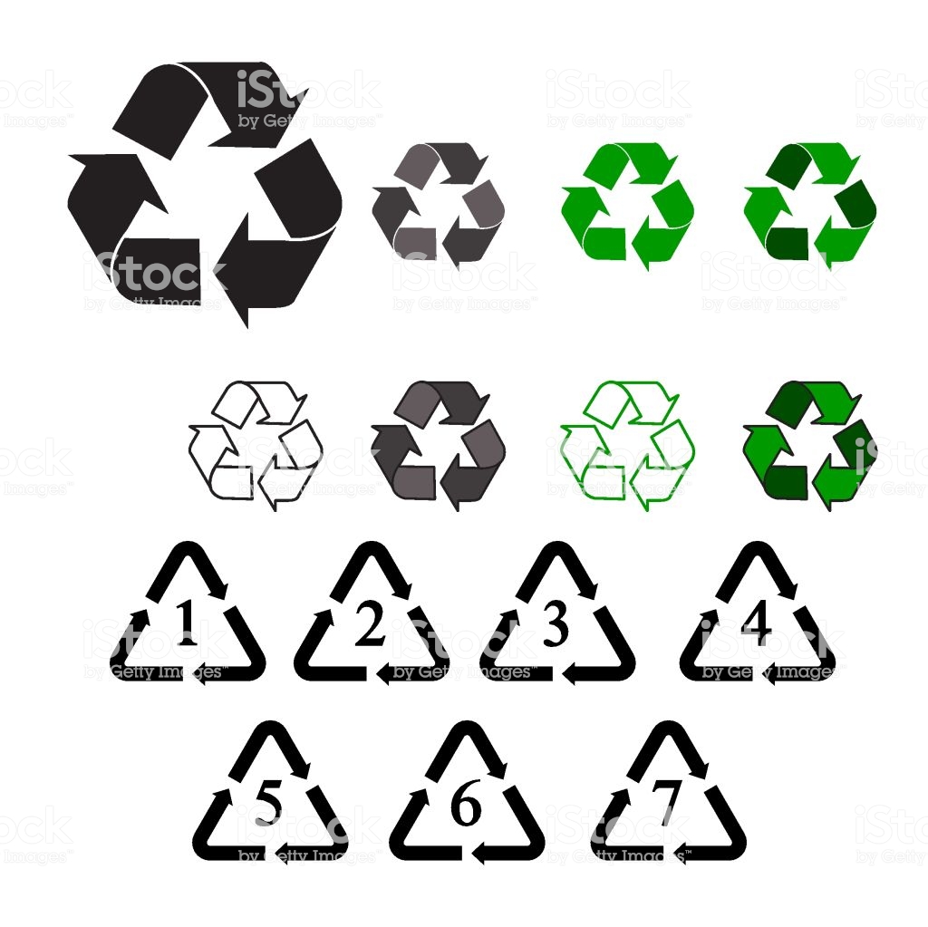 Recycling Symbols Plastic Icon On