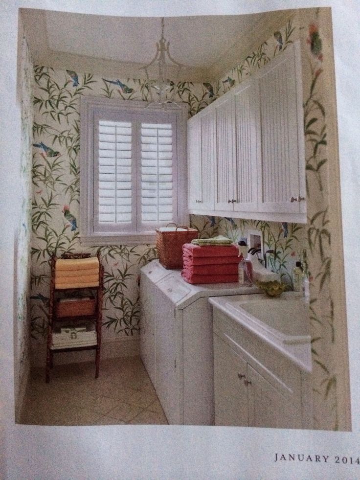 Wallpaper Laundry Room Design Ideas
