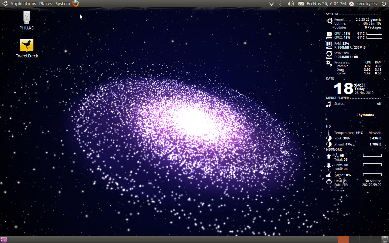 Install Animasi Galaxy Live Wallpaper Desktop Ubuntu Putra