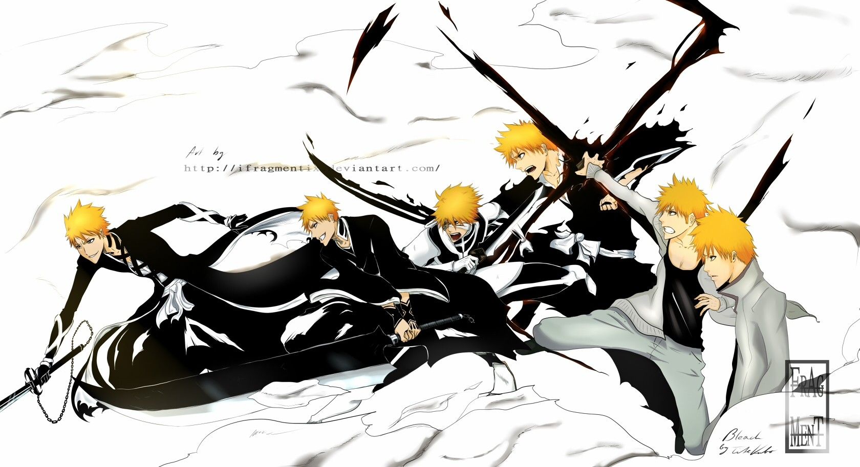 Kurosaki Ichigo, bleach, male, ichigo, ichigo kurosaki, fullbring, anime,  fullbringer, HD wallpaper