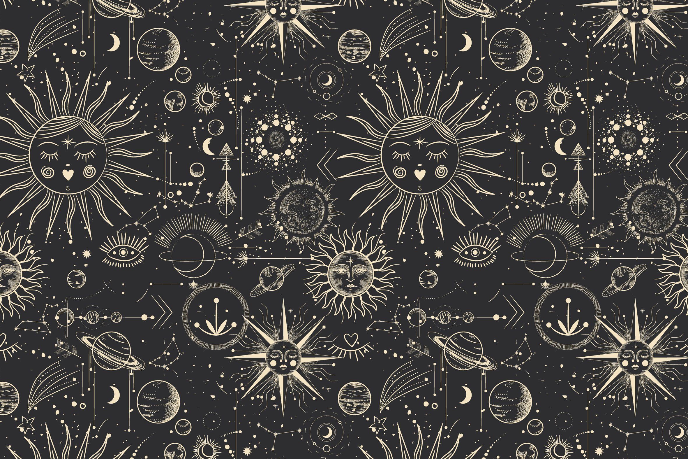 Cosmic Mood Desktop Wallpaper Art Witchy Aesthetic