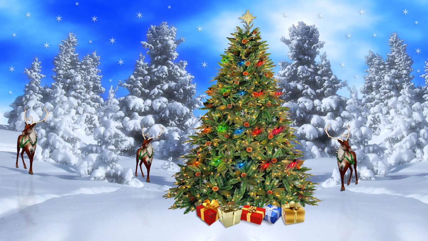 Free Christmas Desktop Wallpapers 1360x768