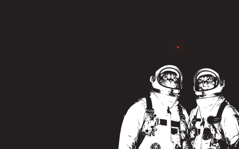  astronauts laser dot 1680x1050 wallpaper Humor Wallpaper