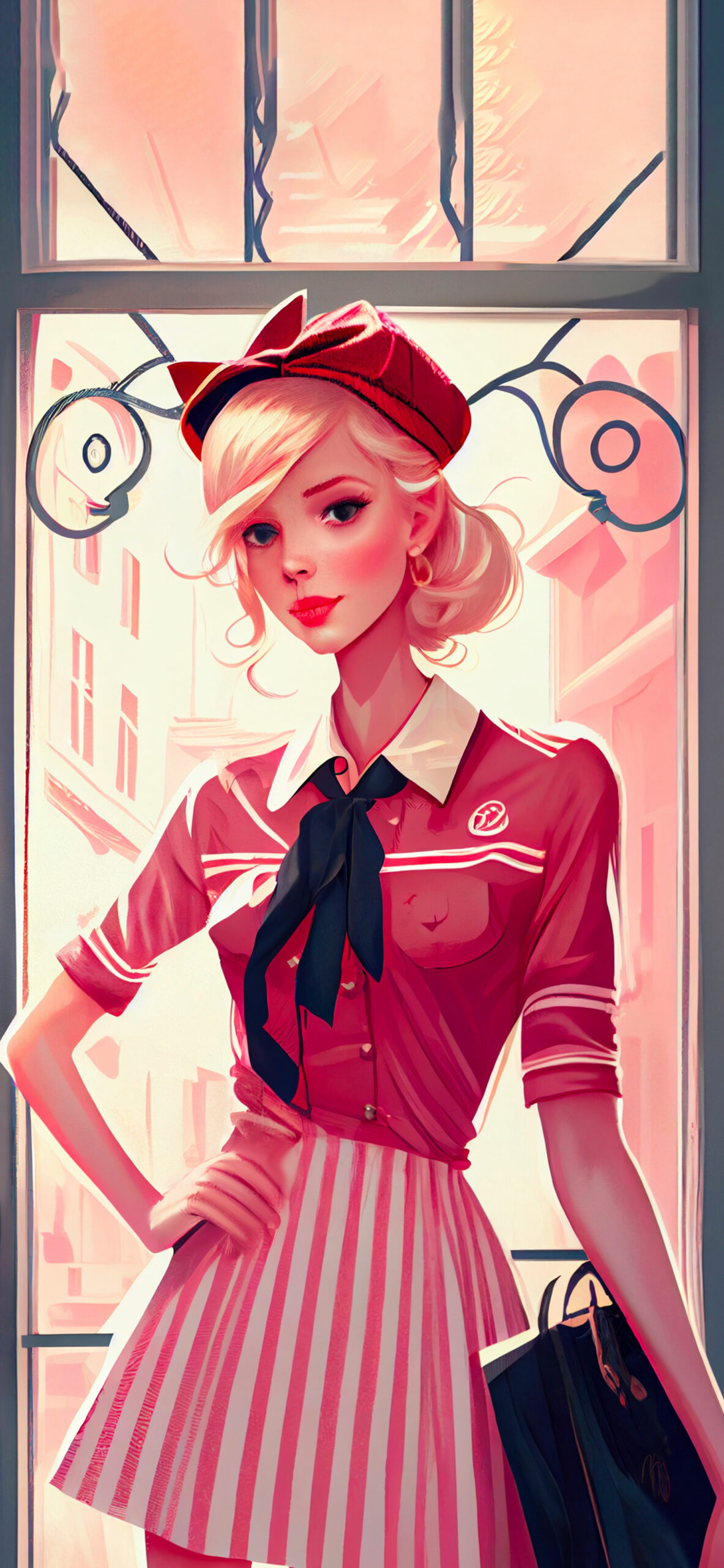 Preppy Girl Pink Wallpaper