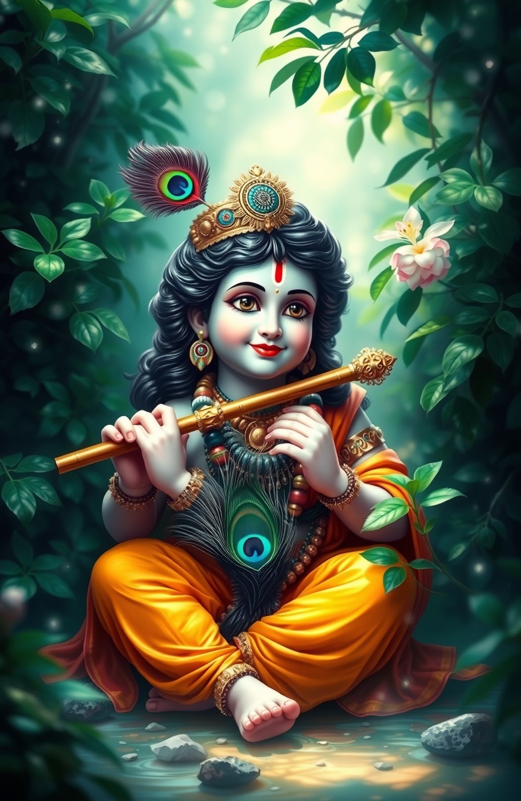 God Krishna HD Wallpaper