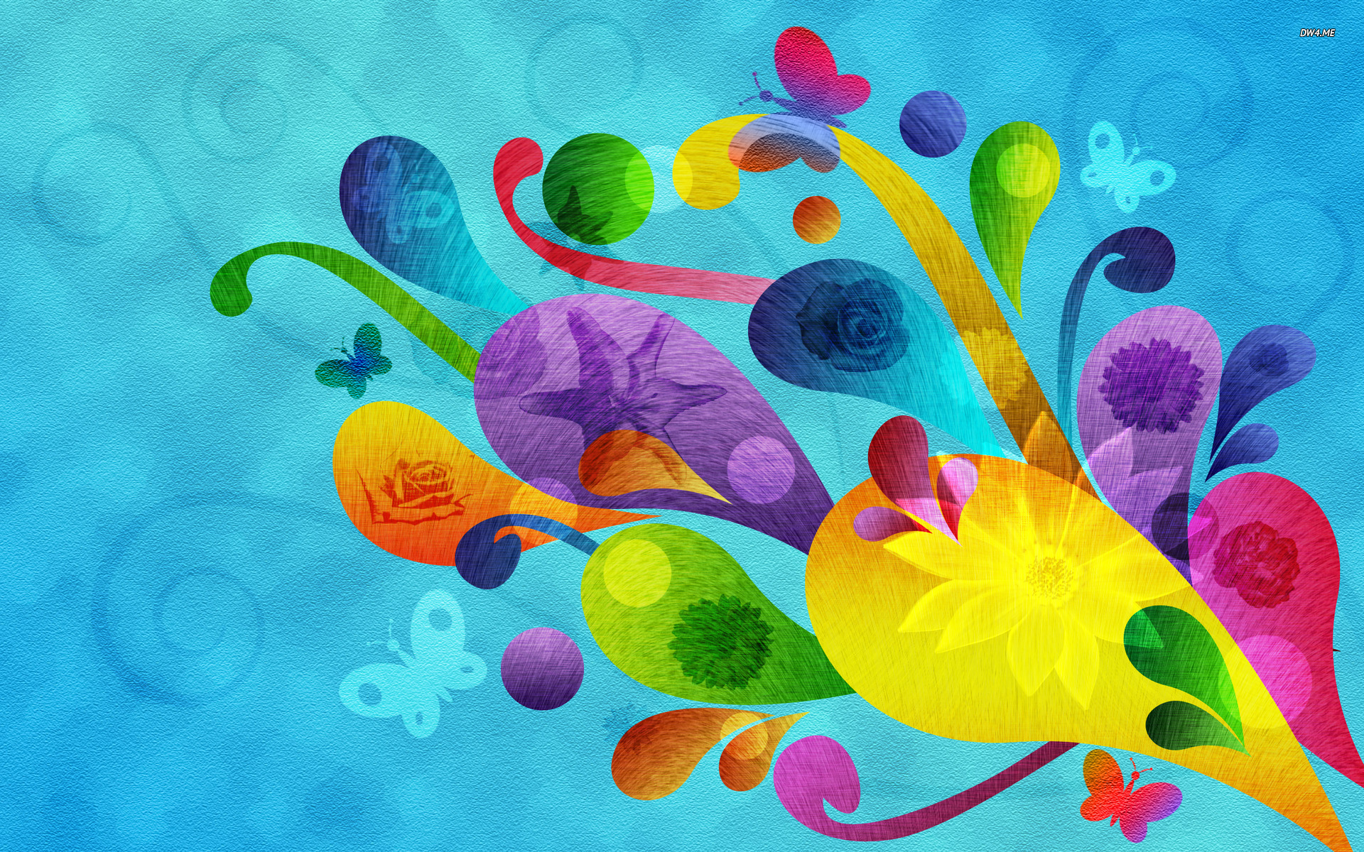 Colorful swirls wallpaper   Abstract wallpapers   691