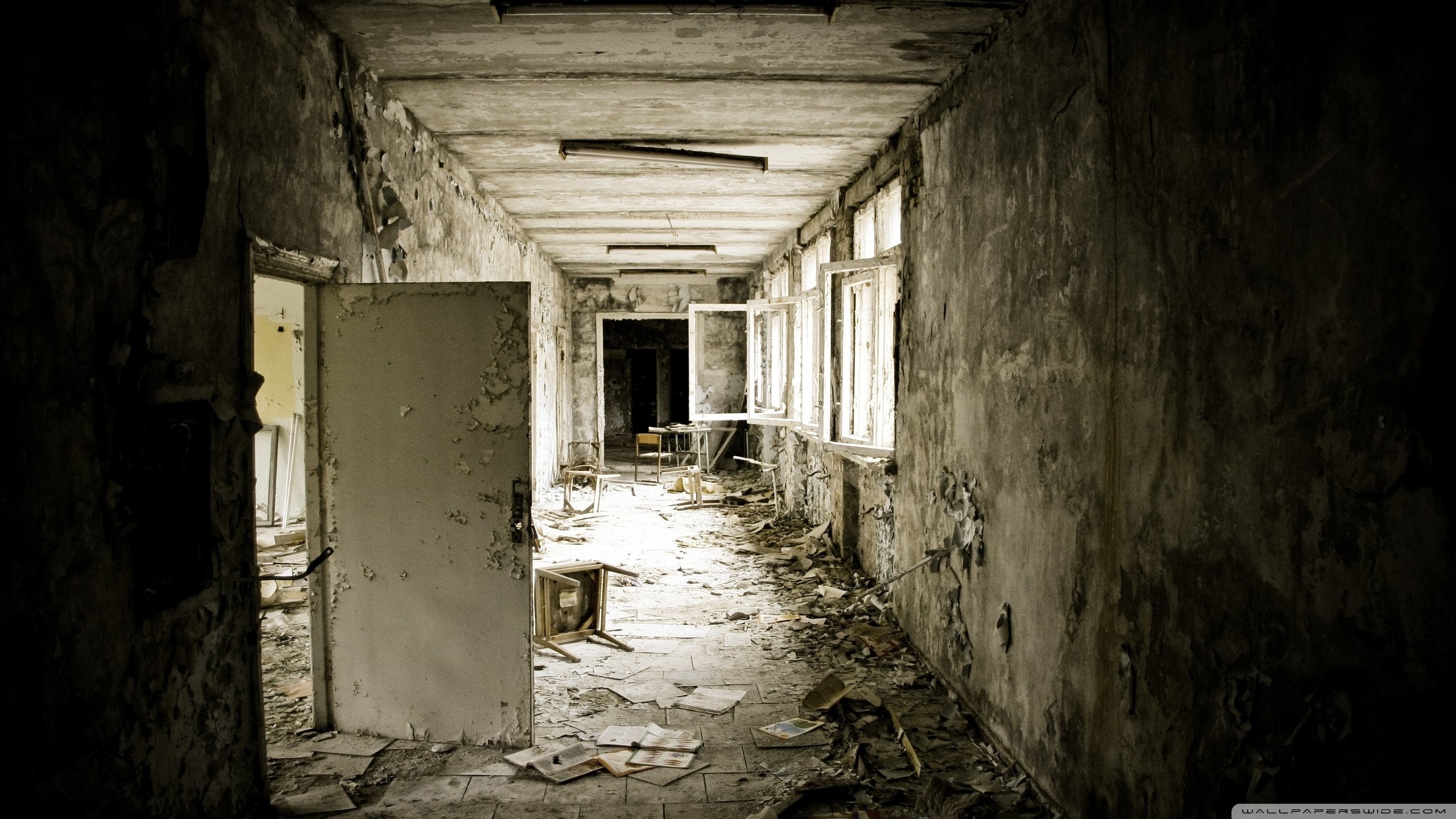 Abandoned Hospital Horror Photo Vintage HD Wallpaper