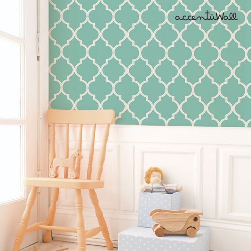 Free download Moroccan Mint Peel and Stick Fabric Wallpaper