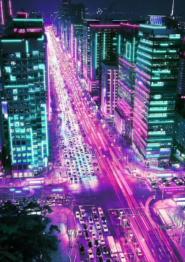 Neon City Aesthetic Wallpaper