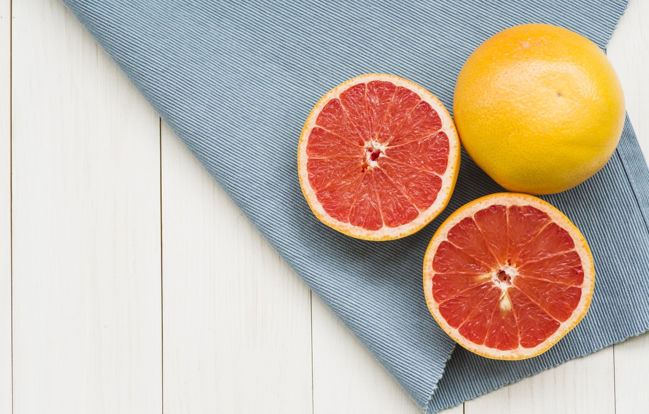 Wallpaper Fruit Fabric Citrus Grapefruit Wooden Background