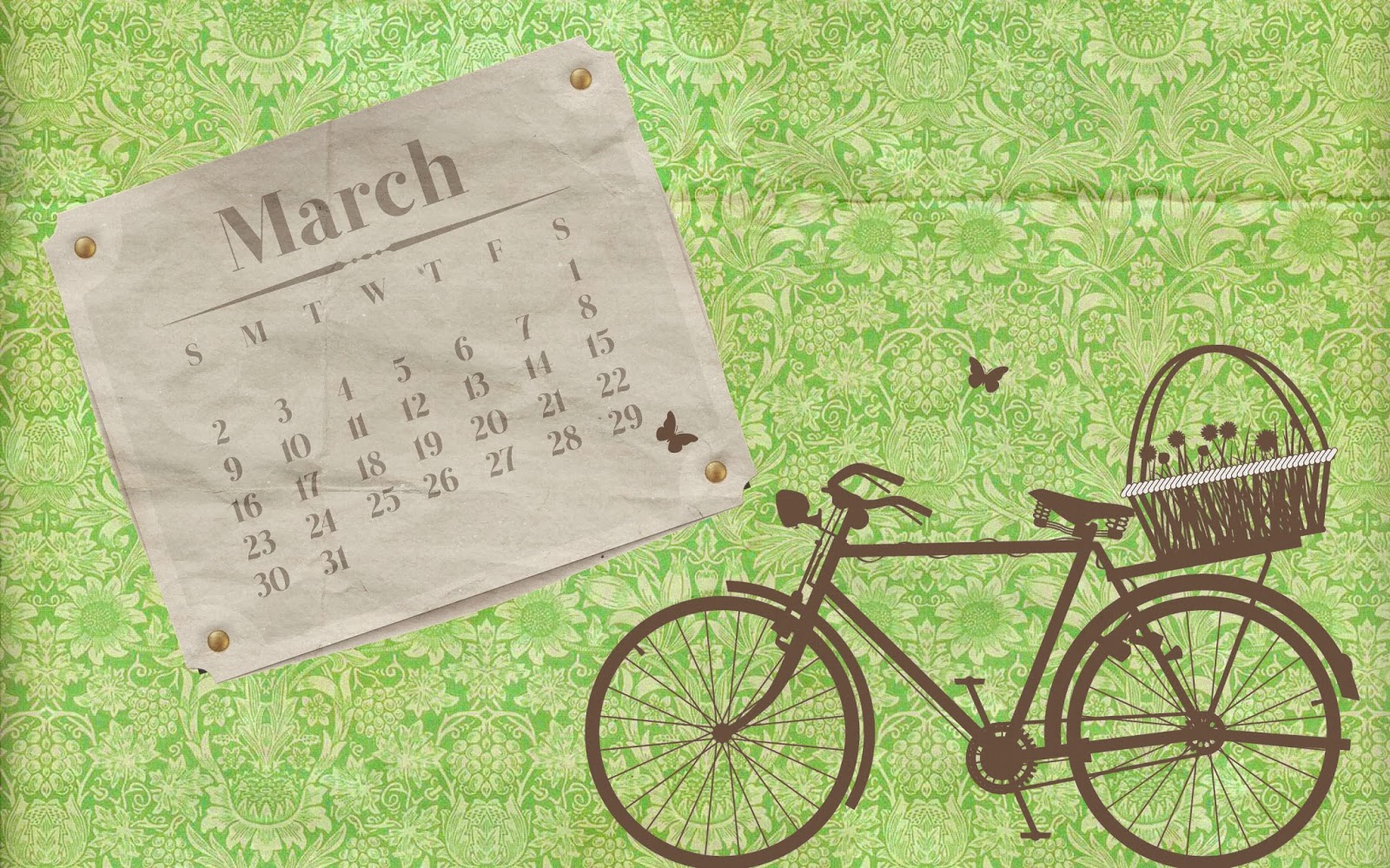 March Desktop Background Design With Calendar Jpg