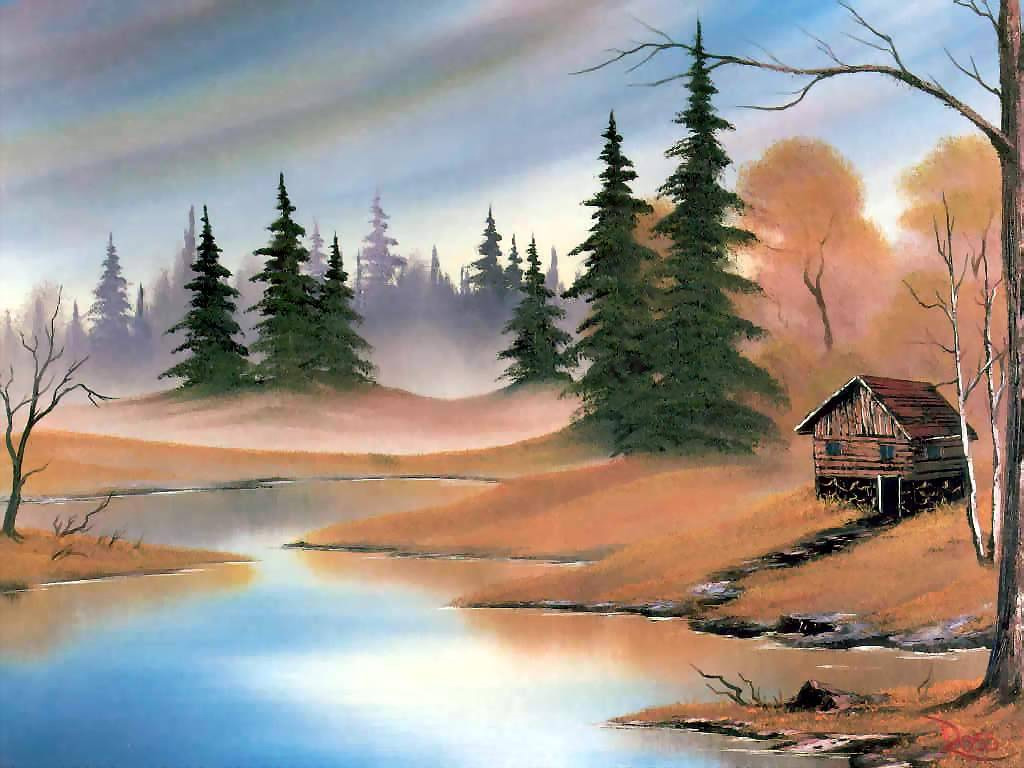 Desktop Wallpaper Featuring Landscape Oil Painting Best Art