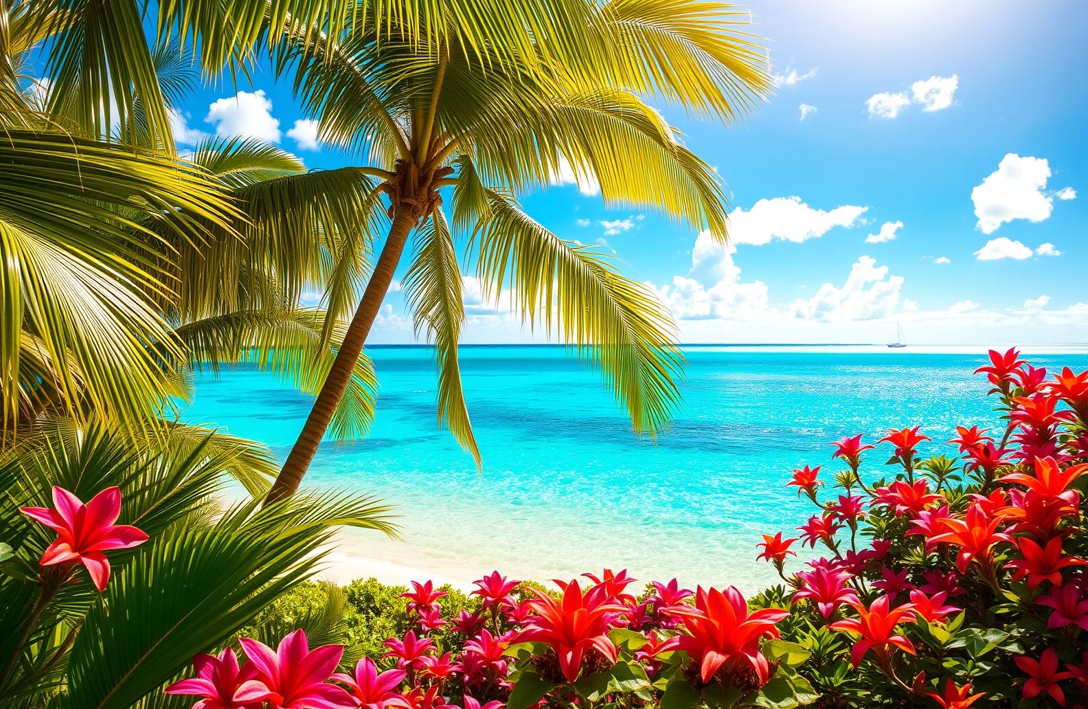 Tropical Island Wallpaper