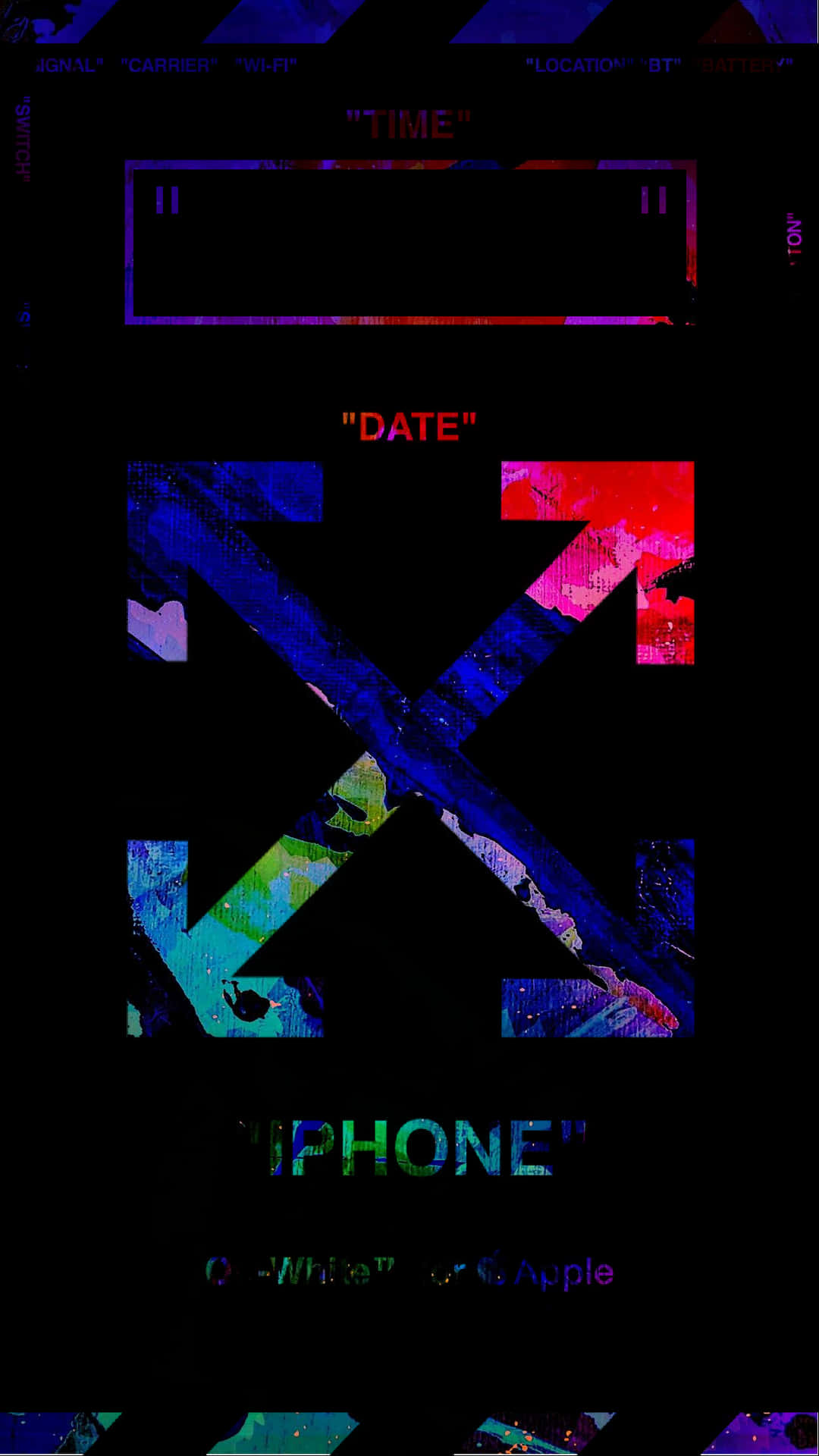 Off White iPhone Colorful Logo Wallpaper