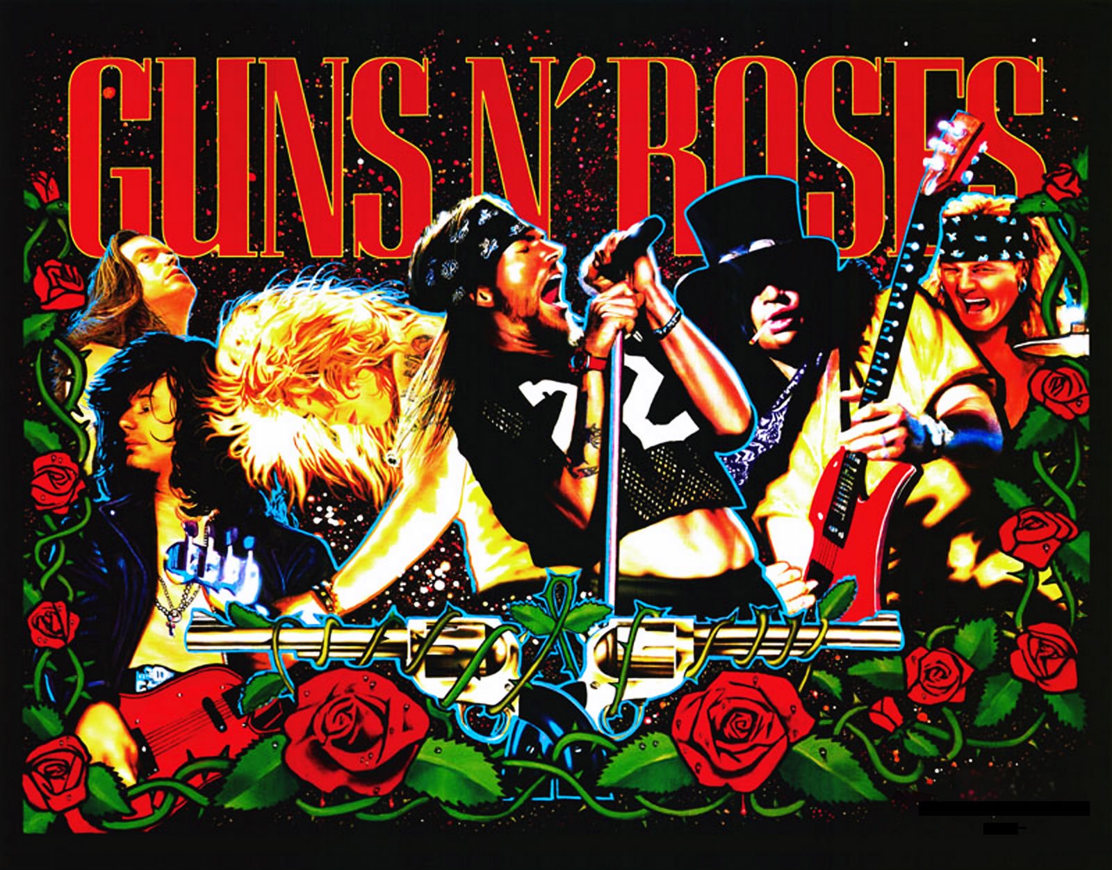 Guns N Roses Heavy Metal Hair Hard Rock Poster Wallpaper