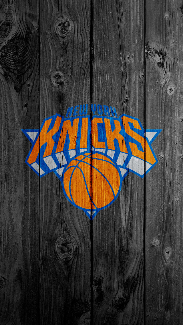 Knicks Black Wood iPhone Wallpaper Top