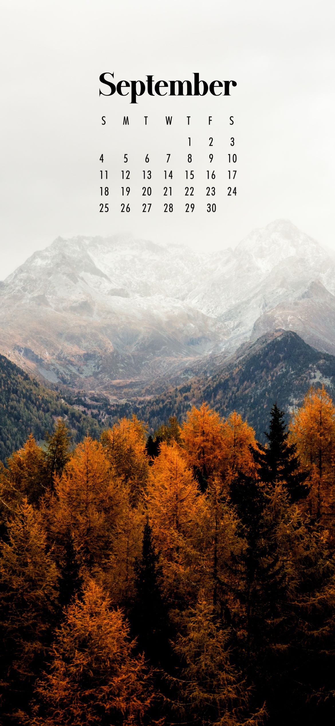 September Calendar Wallpaper   38 Best Desktop Phone Backgrounds 1170x2531