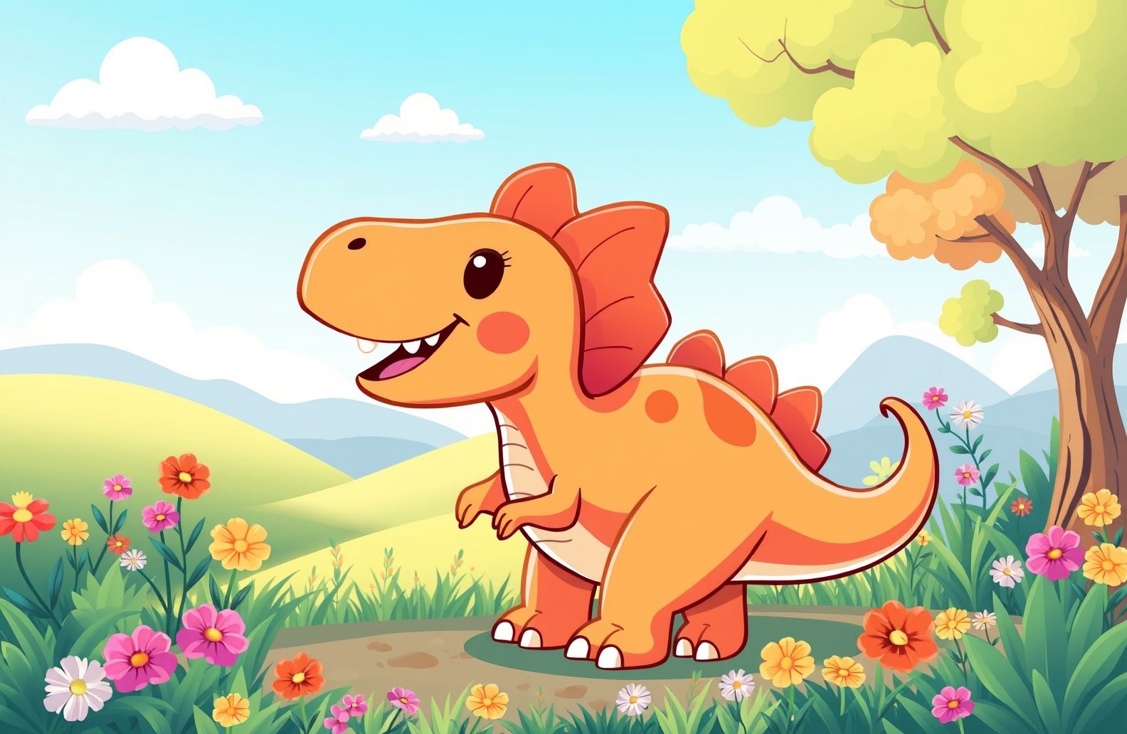 Cute Dinosaur Background